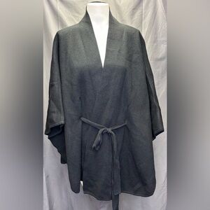 Dehry Cocoon waist tied Cape Size Large Color Black